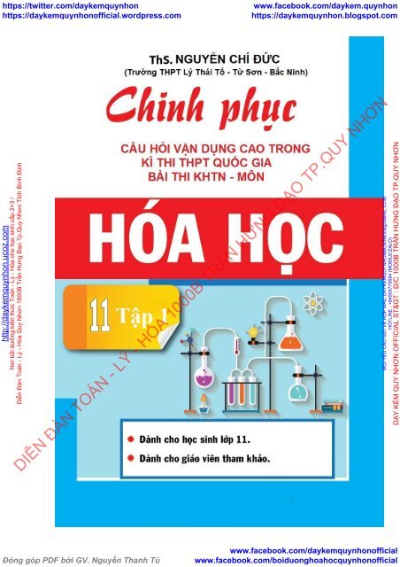 Hóa học 11 Chinh phục câu hỏi vận dụng cao trong bài thi KHTN kì thi THPT QG (Đề bài)