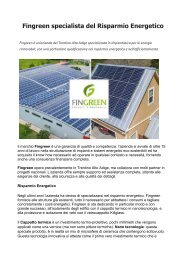 Fingreen Energie Rinnovabili per il Risparmio Energetico in Trentino Alto Adige