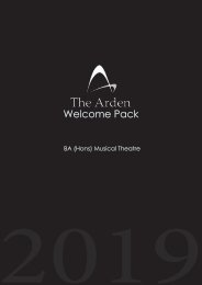 Welcome Pack - Musical Theatre 2019