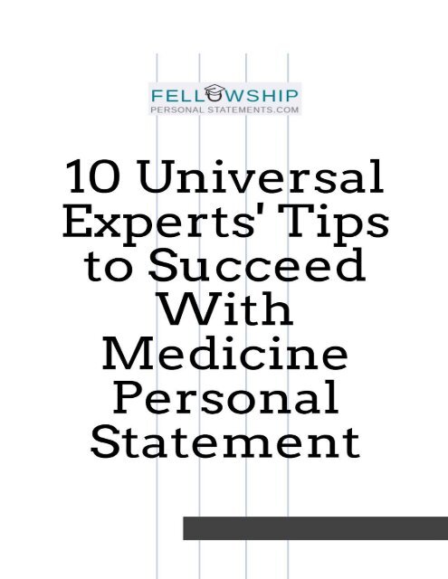 medicine personal statement tips