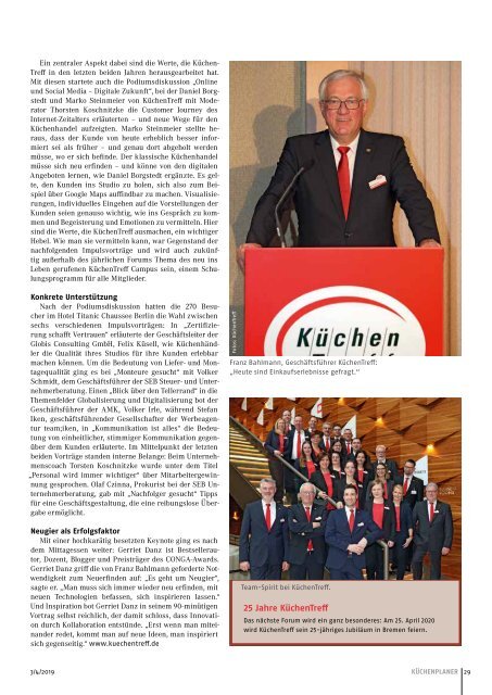 KÜCHENPLANER Ausgabe 3/4-2019 mit dem Sonderteil KÜCHENFERTIGUNG
