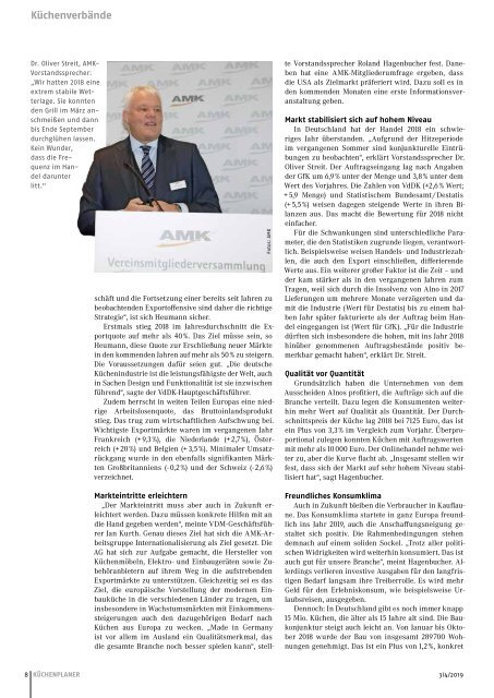 KÜCHENPLANER Ausgabe 3/4-2019 mit dem Sonderteil KÜCHENFERTIGUNG