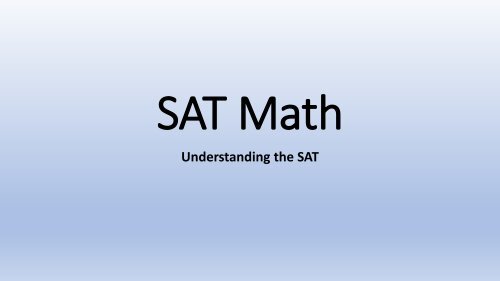 SAT Math Solutions and Strategies Practice Test 1
