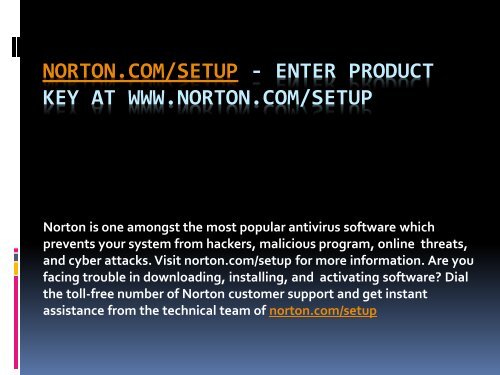 NORTON.COM/SETUP- DOWNLOAD NORTON ANTIVIRUS