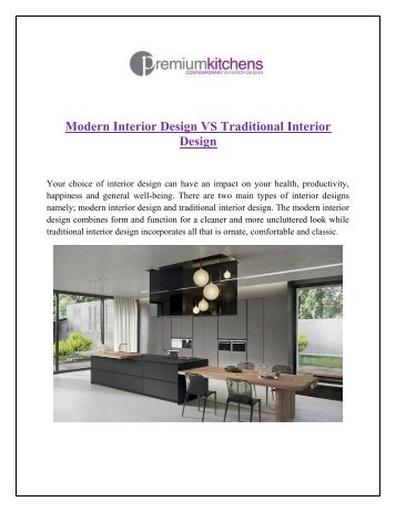 Modern Interior design vs Traditional Interior design