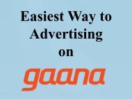 Easiest Way to Advertising on Gaana