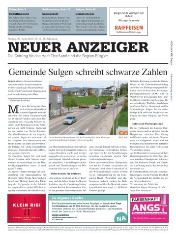 Neuer Anzeiger 26. April 2019