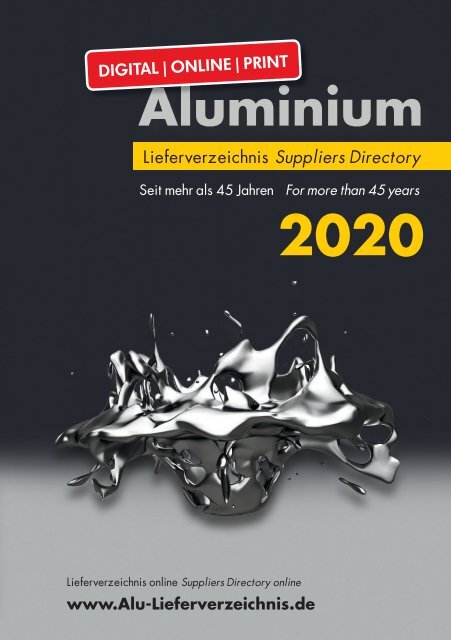 Aluminium Lieferverzeichnis 2020 - Leseprobe