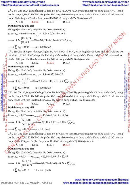 500 bài toán Hay Lạ Khó tổng hợp môn Hóa Học 2019 (Có giải chi tiết)