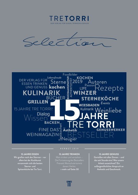 Tre Torri Verlagsprogramm - Selection - Herbst 2019