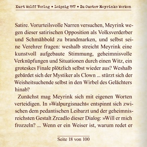 Gustav Meyrinks Werke