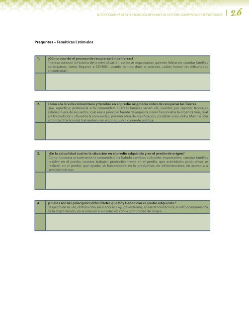 FAO metodología para elabora plan de gestion comunitarios y territoriales