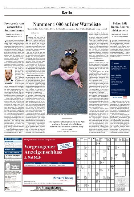 Berliner Zeitung 25.04.2019