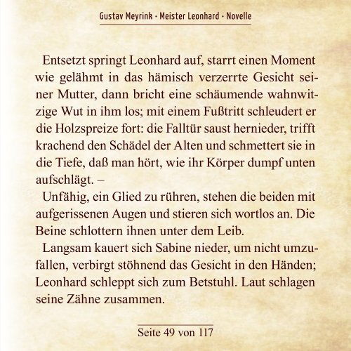Gustav-Meyrink Meister Leonhard