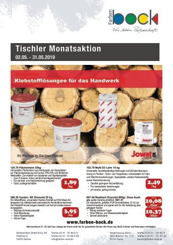 2019-04-12_Farben Bock Tischler Monatsaktion Klebstofflösungen