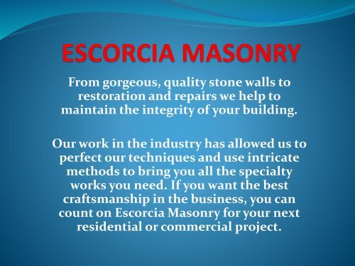 Escorcia Masonry 