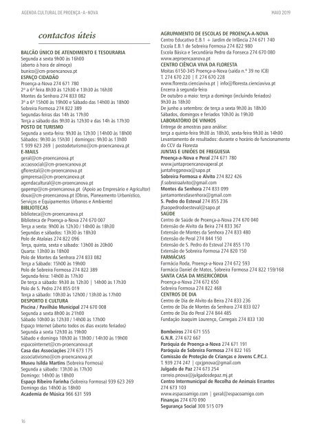 Agenda Cultural de Proença-a-Nova - Maio de 2019