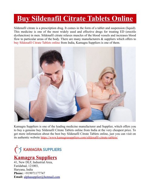 Buy Online Sildenafil Citrate