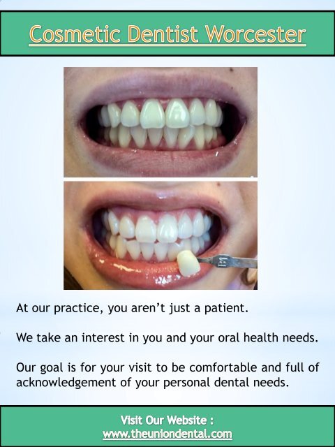 Cosmetic Dentist Worcester