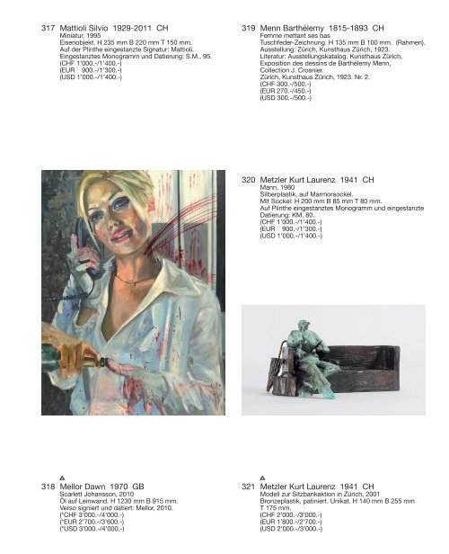 Kunst Auktion 03. - 05. Juni 2019, Germann Auktionshaus, Zürich