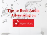 Tips to Book Audio Ads on Wynk