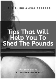 Tips That Will Help You To Shed The Pounds
