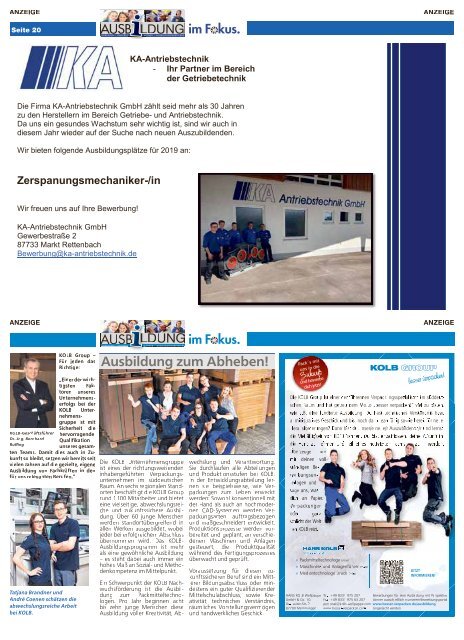 Ausbildung im Focus 2019