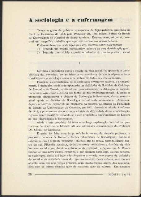 Hospitais Portugueses ANO VI n.º 29 março 1954