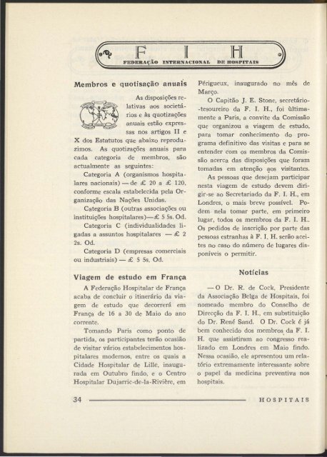 Hospitais Portugueses ANO VI n.º 29 março 1954