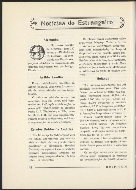 Hospitais Portugueses ANO VI n.º 29 março 1954