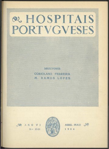 Hospitais Portugueses ANO VI n.º 30-31 abril-maio 1954