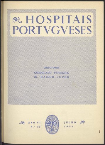 Hospitais Portugueses ANO VI n.º 33 julho 1954