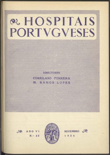 Hospitais Portugueses ANO VI n.º 35 novembro 1954