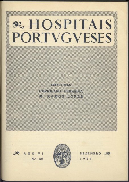 Hospitais Portugueses ANO VI n.º 36 dezembro 1954