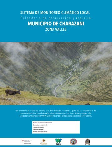 Sistema Monitoreo Local Climático Municipio de Charazani  Zonas Valle