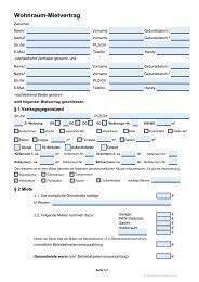 kostenloser Mietvertrag Immobilie Formular PDF zum ausfüllen