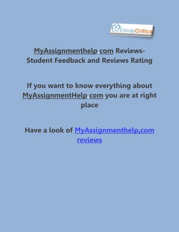 Myassignmenthelp.com review-EssayCritics