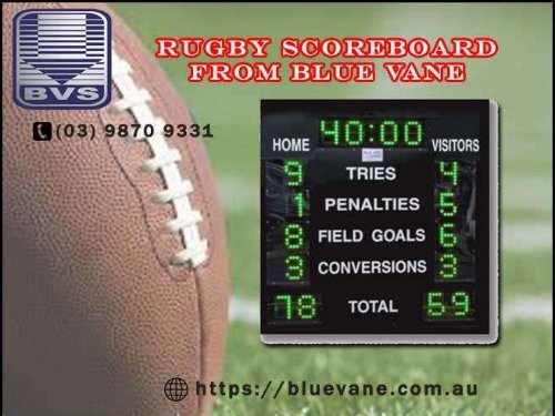 Buy Rugby Scoreboard from Blue Vane - Ringwood, Australia