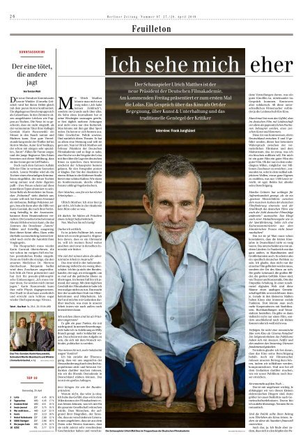 Berliner Zeitung 27.04.2019