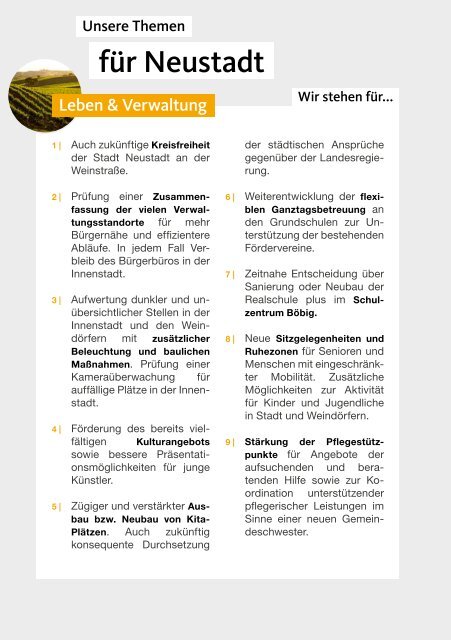 CDU Neustadt - Stadtratsflyer