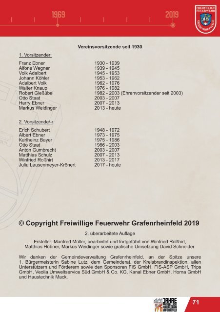 150 Jahre Freiwillige Feuerwehr Grafenrheinfeld