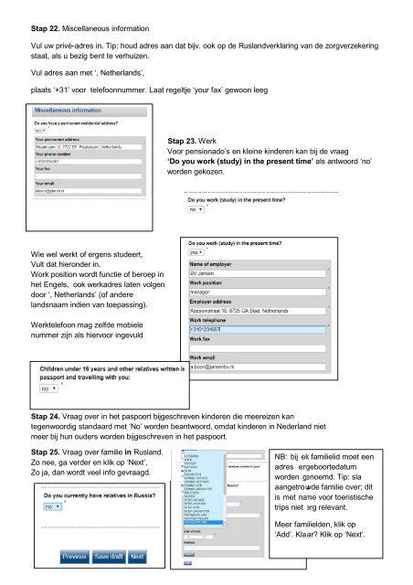 Invulinstructie digitaal visumaanvraagformulier