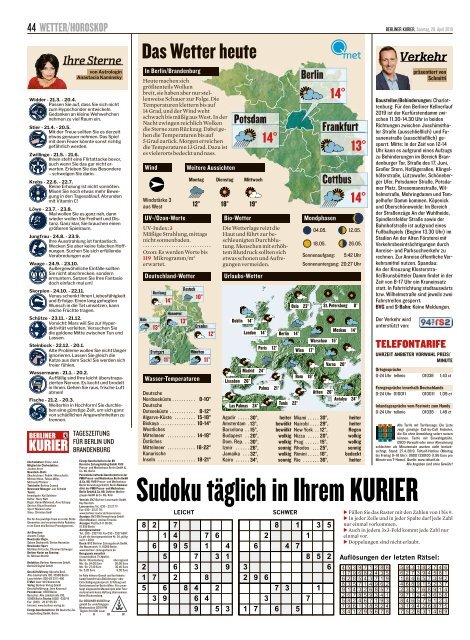 Berliner Kurier 28.04.2019