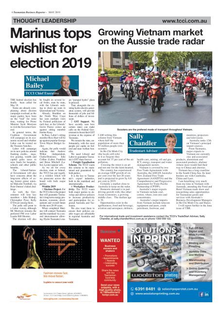 Tasmanian Business Reporter May 2019