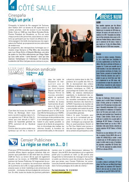 Côté Cinéma n°174 - 27 juillet 2011