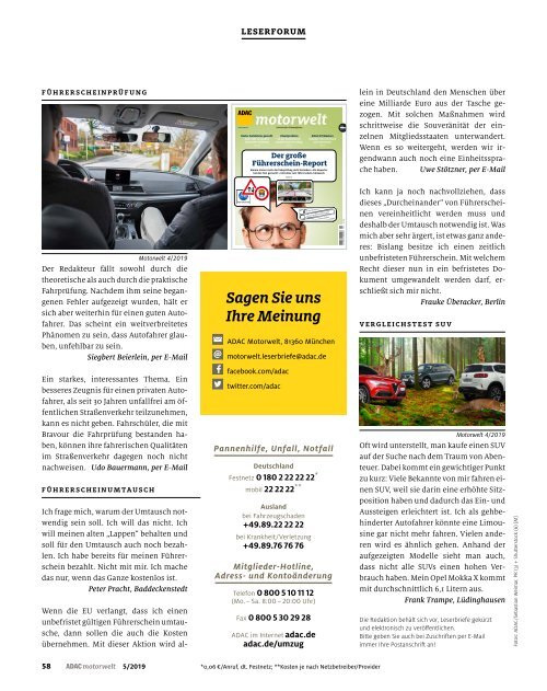 ADAC Motorwelt Mai 2019