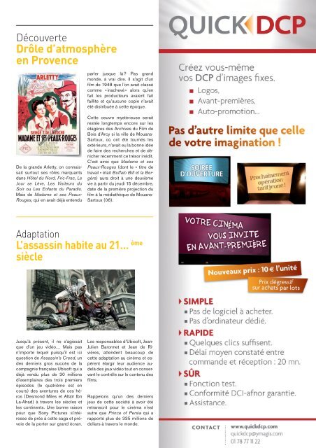 Côté Cinéma n°182 - 30 novembre 2011