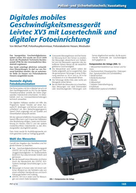 Digitales mobiles Geschwindigkeitsmessgerät Leivtec XV3 mit