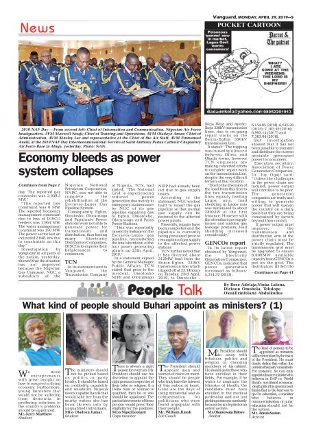 29042019 - Economy bleeds as power system collapses