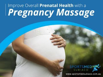 Pregnancy Massage in Perth – Improve Overall Prenatal Health